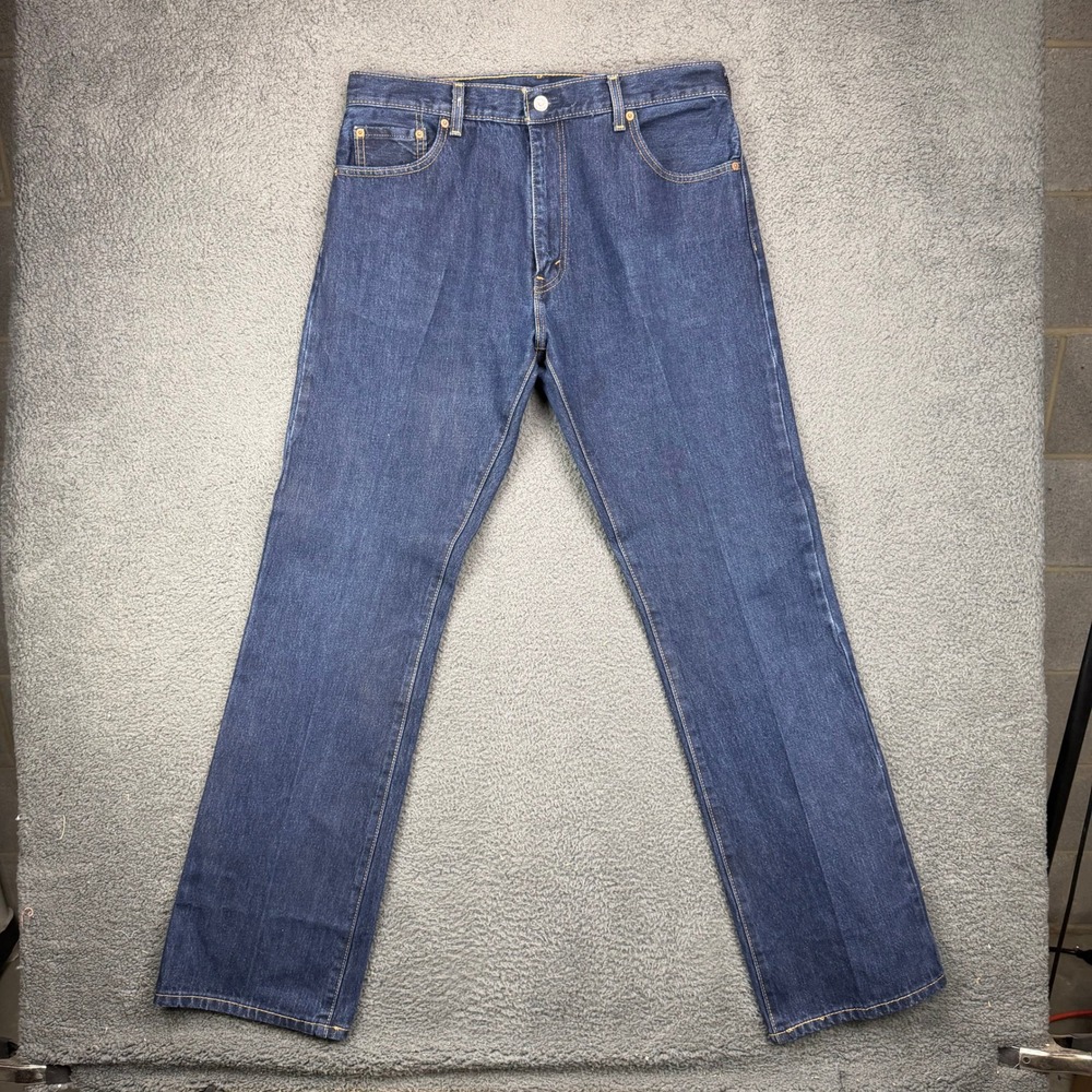 Levis 517 Mens Bootcut Jeans Blue Denim W36 L34 100% Cotton 00517-0217